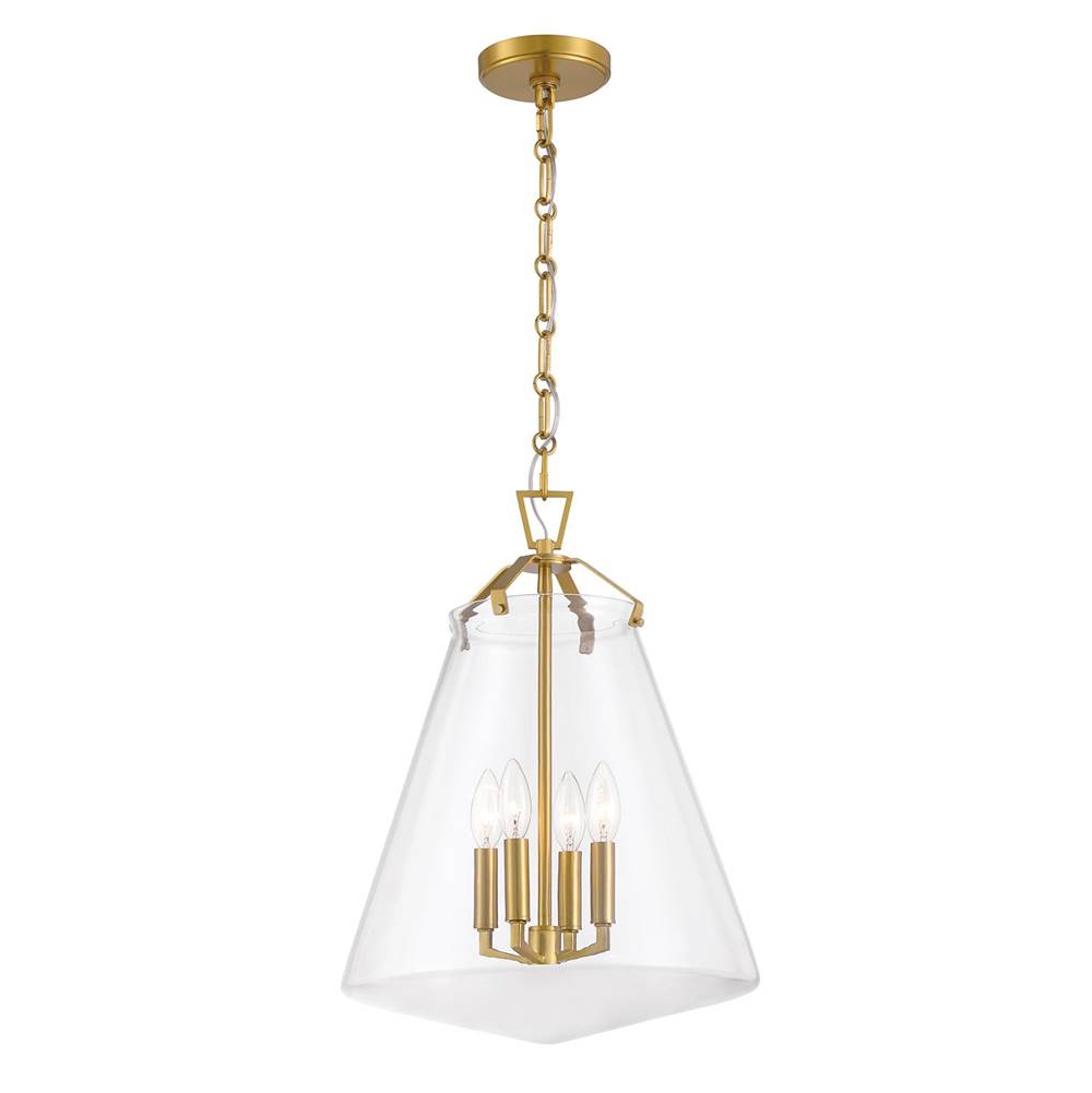 Crystorama VSS-7015-LG Luxe Gold Voss 4 Light Luxe Gold Pendant Image 1