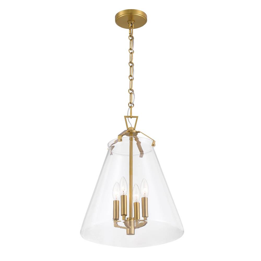 Crystorama VSS-7015-LG Luxe Gold Voss 4 Light Luxe Gold Pendant Image 4
