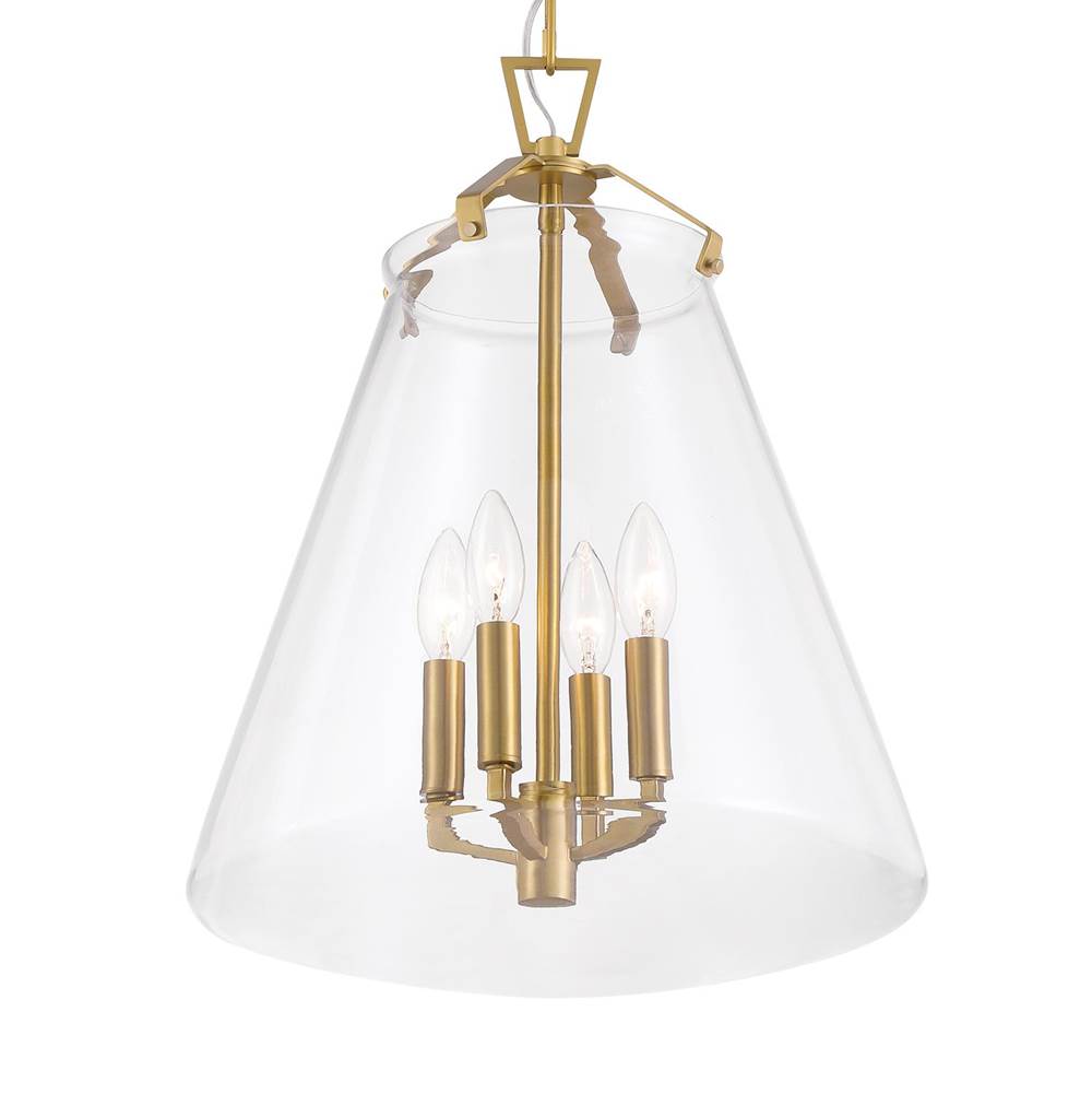 Crystorama VSS-7015-LG Luxe Gold Voss 4 Light Luxe Gold Pendant Image 3