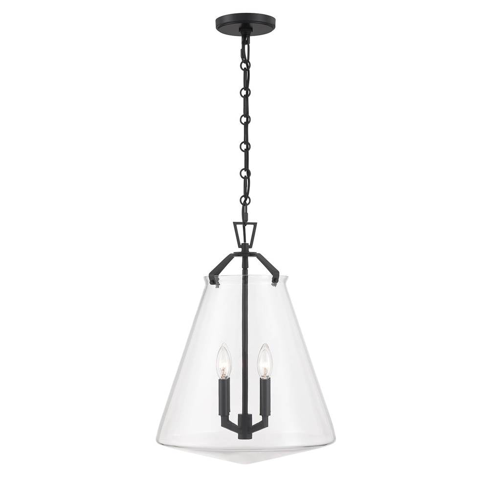 Crystorama VSS-7015-MK Matte Black Voss 4 Light Matte Black Pendant Image 5