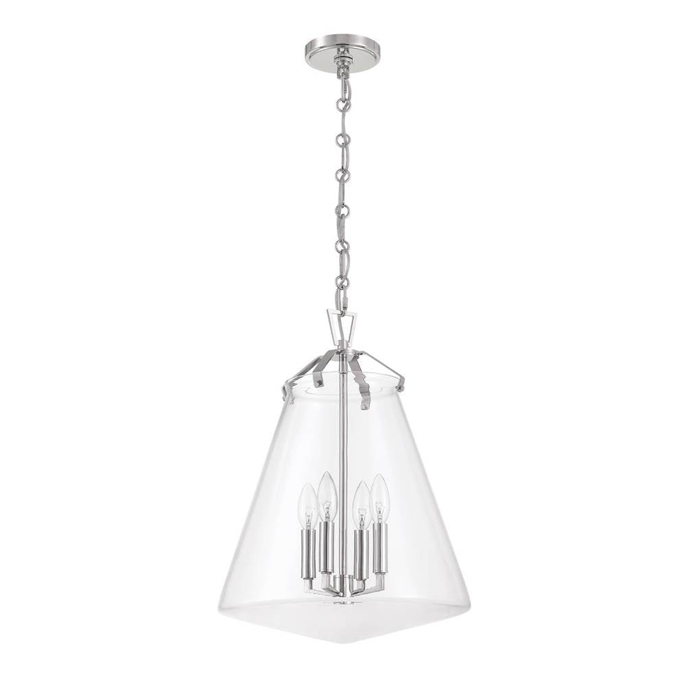 Crystorama Voss 4 Light Luxe Gold Pendant
