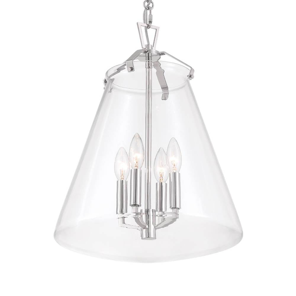 Crystorama VSS-7015-PN Polished Nickel Voss 4 Light Polished Nickel Pendant Image 3