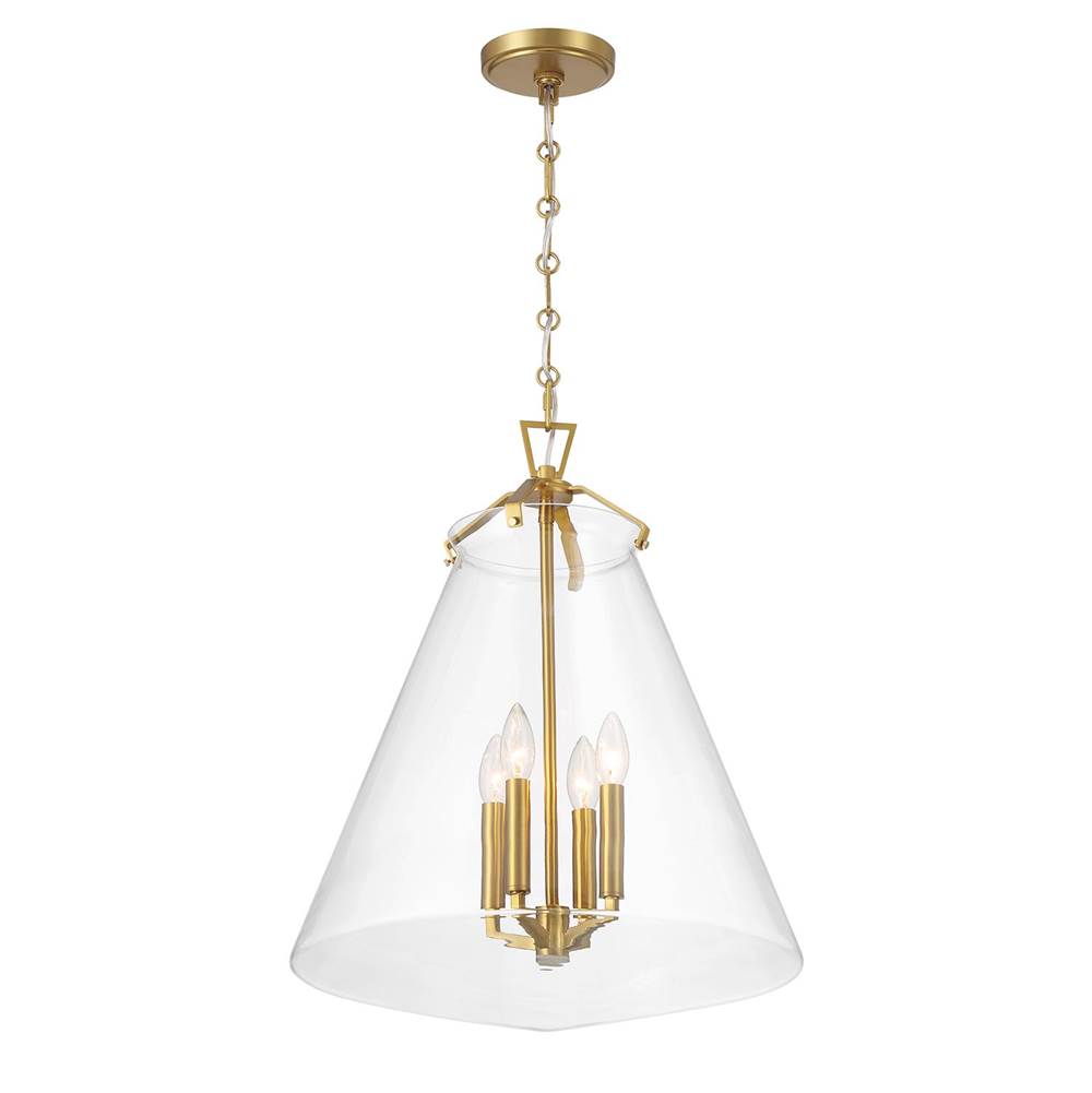 Crystorama VSS-7018-LG Luxe Gold Voss 4 Light Luxe Gold Pendant Image 1