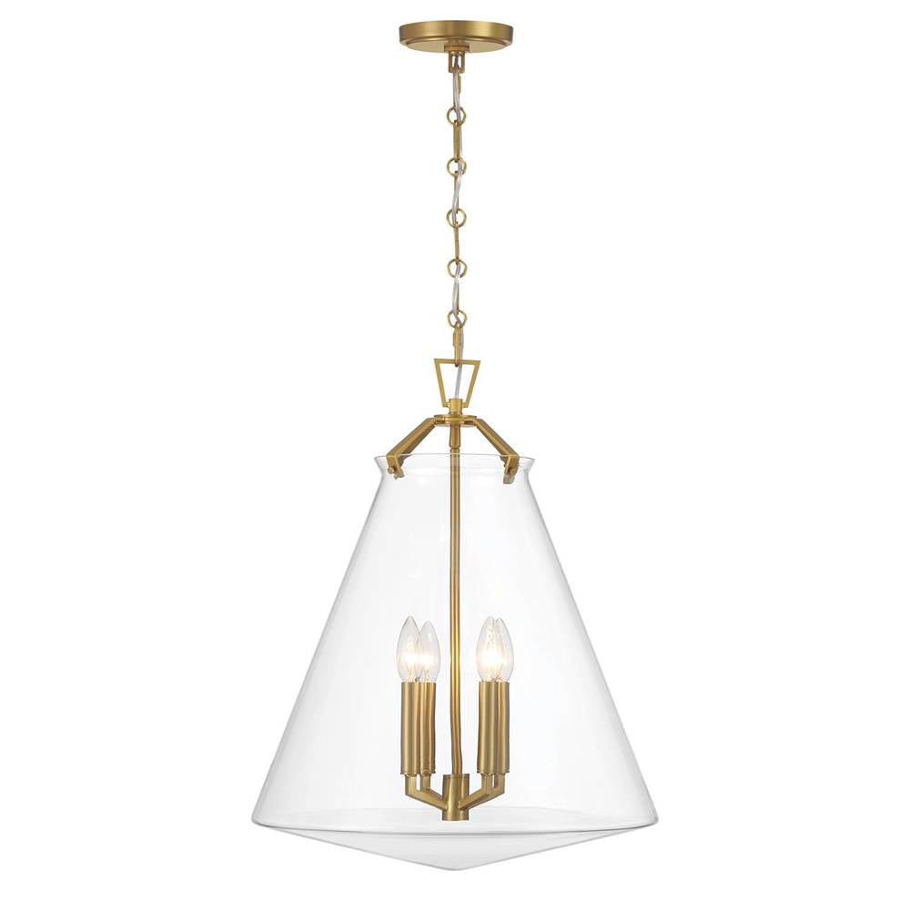 Crystorama VSS-7018-LG Luxe Gold Voss 4 Light Luxe Gold Pendant Image 5