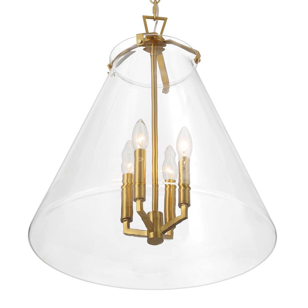 Crystorama VSS-7018-LG Luxe Gold Voss 4 Light Luxe Gold Pendant Image 3