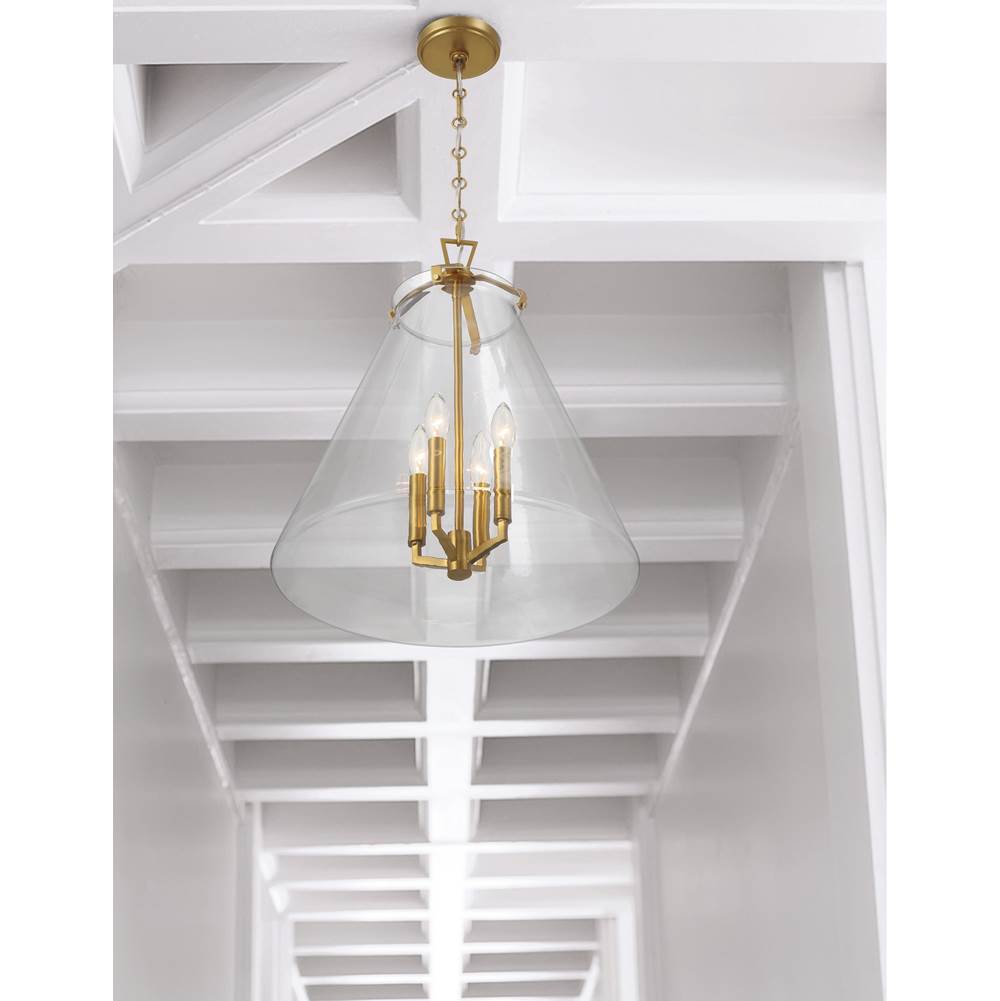 Crystorama VSS-7018-LG Luxe Gold Voss 4 Light Luxe Gold Pendant Image 2