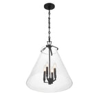 Crystorama VSS-7018-MK Matte Black Voss 4 Light Matte Black Pendant Image 4