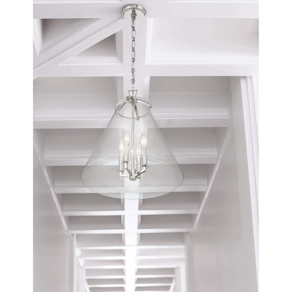 Crystorama VSS-7018-PN Polished Nickel Voss 4 Light Polished Nickel Pendant Image 2