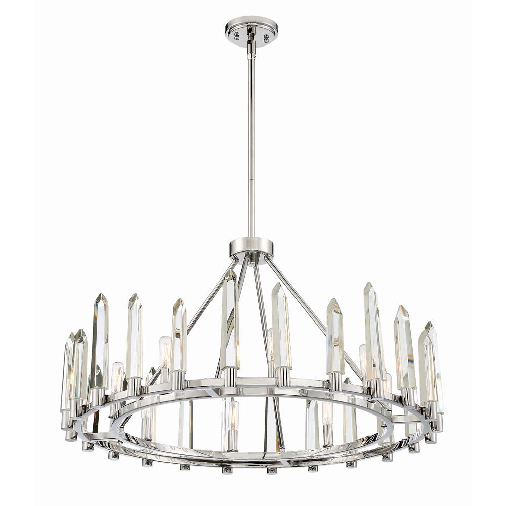 Crystorama Watson 8 Light Polished Nickel Chandelier