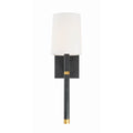 Crystorama WES-9901-BK-GA Black,Antique Gold Weston 1 Light Black  Plus  Antique Gold Wall Mount Image 1