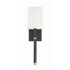Crystorama WES-9901-BK-GA Black,Antique Gold Weston 1 Light Black  Plus  Antique Gold Wall Mount Image 1