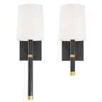 Crystorama Weston 1 Light Black  Plus  Antique Gold Wall Mount