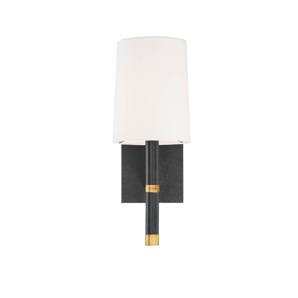 Crystorama WES-9901-BK-GA Black,Antique Gold Weston 1 Light Black  Plus  Antique Gold Wall Mount Image 5