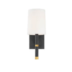 Crystorama WES-9901-BK-GA Black,Antique Gold Weston 1 Light Black  Plus  Antique Gold Wall Mount Image 5