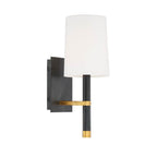 Crystorama WES-9901-BK-GA Black,Antique Gold Weston 1 Light Black  Plus  Antique Gold Wall Mount Image 4