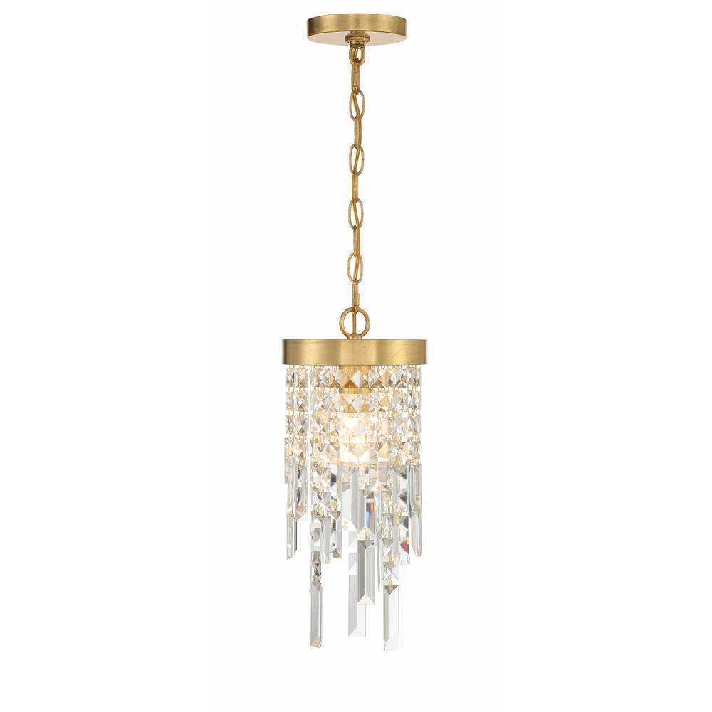 Crystorama WIN-210-GA-CL-MWP Antique Gold Winfield 1 Light Antique Gold Pendant Image 1