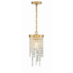 Crystorama WIN-210-GA-CL-MWP Antique Gold Winfield 1 Light Antique Gold Pendant Image 1