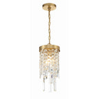 Crystorama Winfield 1 Light Antique Gold Pendant