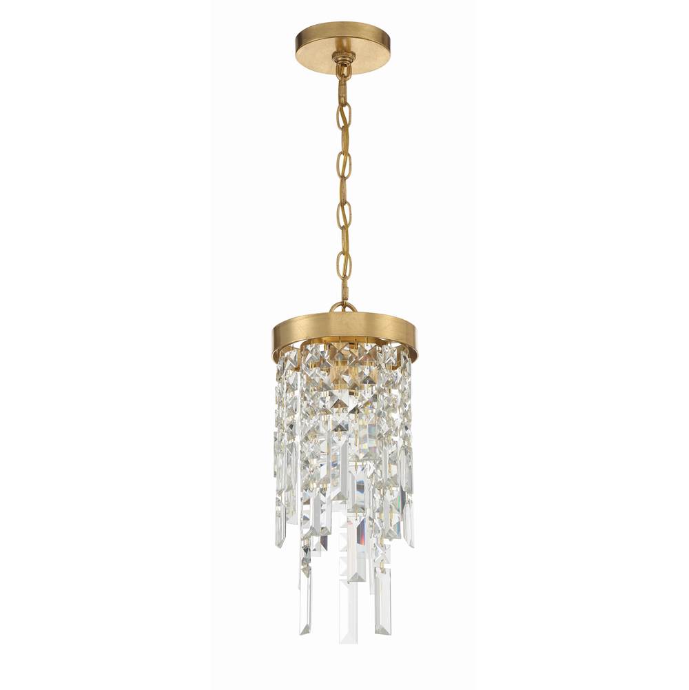 Crystorama WIN-210-GA-CL-MWP Antique Gold Winfield 1 Light Antique Gold Pendant Image 3