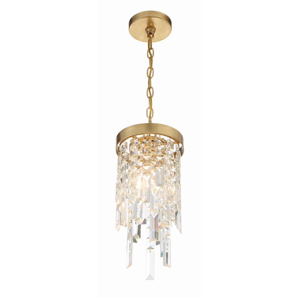 Crystorama WIN-210-GA-CL-MWP Antique Gold Winfield 1 Light Antique Gold Pendant Image 2