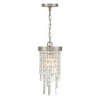 Crystorama WIN-210-SA-CL-MWP Antique Silver Winfield 1 Light Antique Silver Mini Pendant Image 5