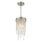 Crystorama WIN-210-SA-CL-MWP Antique Silver Winfield 1 Light Antique Silver Mini Pendant Image 4