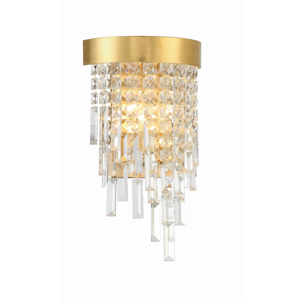 Crystorama WIN-212-GA-CL-MWP Antique Gold Winfield 2 Light Antique Gold Wall Mount Image 3