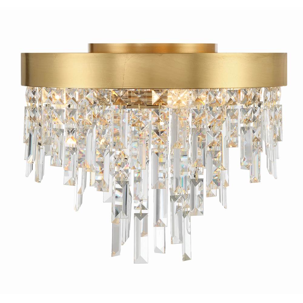Crystorama WIN-213-GA-CL-MWP Antique Gold Winfield 4 Light Antique Gold Ceiling Mount Image 3