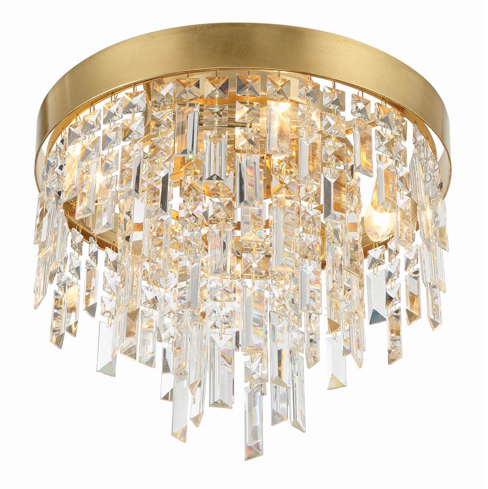 Crystorama WIN-213-GA-CL-MWP Antique Gold Winfield 4 Light Antique Gold Ceiling Mount Image 2