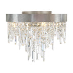 Crystorama WIN-213-SA-CL-MWP Antique Silver Winfield 4 Light Antique Silver Flush Mount Image 5