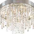 Crystorama WIN-213-SA-CL-MWP Antique Silver Winfield 4 Light Antique Silver Flush Mount Image 3