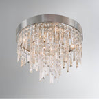 Crystorama WIN-213-SA-CL-MWP Antique Silver Winfield 4 Light Antique Silver Flush Mount Image 2