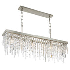 Crystorama WIN-217-SA-CL-MWP Antique Silver Winfield 6 Light Antique Silver Linear Chandelier Image 4