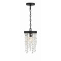 Crystorama WIN-610-BF-CL-MWP Black Forged Winham 1 Light Black Forged Pendant Image 1