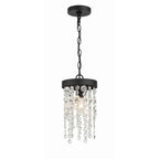 Crystorama WIN-610-BF-CL-MWP Black Forged Winham 1 Light Black Forged Pendant Image 4