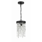 Crystorama WIN-610-BF-CL-MWP Black Forged Winham 1 Light Black Forged Pendant Image 3
