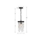 Crystorama WIN-610-BF-CL-MWP Black Forged Winham 1 Light Black Forged Pendant Image 2