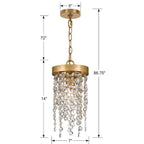 Crystorama Winham 1 Light Black Forged Pendant