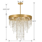 Crystorama Winham 5 Light Antique Gold Crystal Chandelier