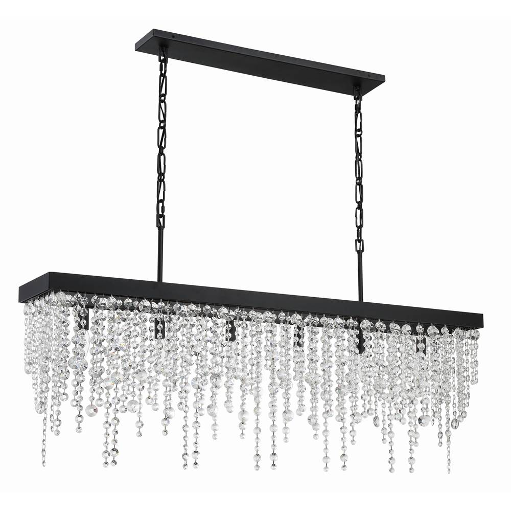 Crystorama WIN-617-BF-CL-MWP Black Forged Winham 6 Light Black Forged Chandelier Image 5