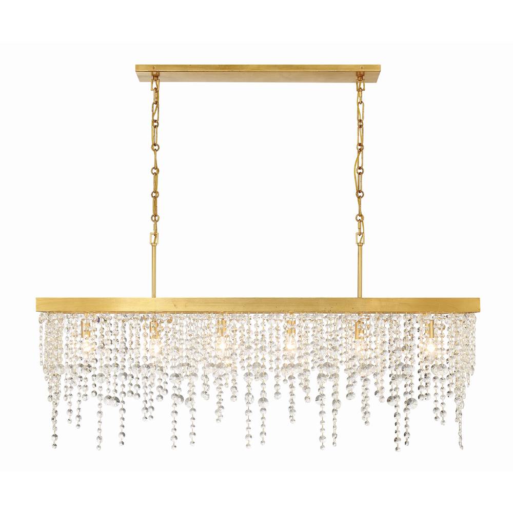 Crystorama WIN-617-GA-CL-MWP Antique Gold Winham 6 Light Antique Gold Chandelier Image 1