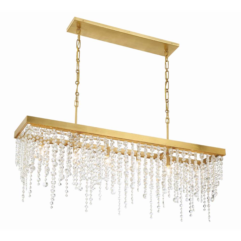 Crystorama WIN-617-GA-CL-MWP Antique Gold Winham 6 Light Antique Gold Chandelier Image 4