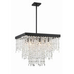 Crystorama Winham 8 Light Black Forged Chandelier