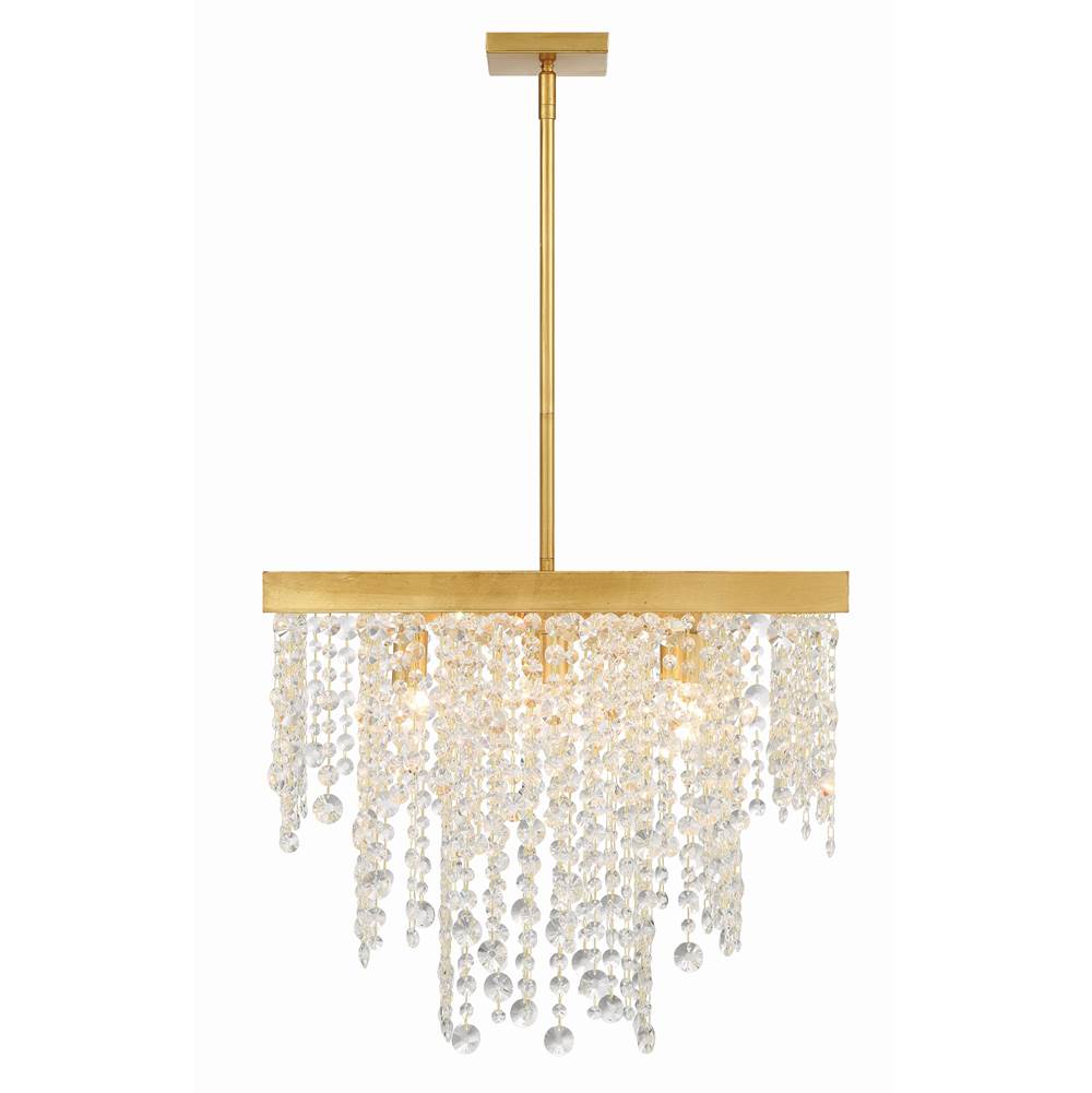 Crystorama WIN-618-GA-CL-MWP Antique Gold Winham 8 Light Antique Gold Chandelier Image 1
