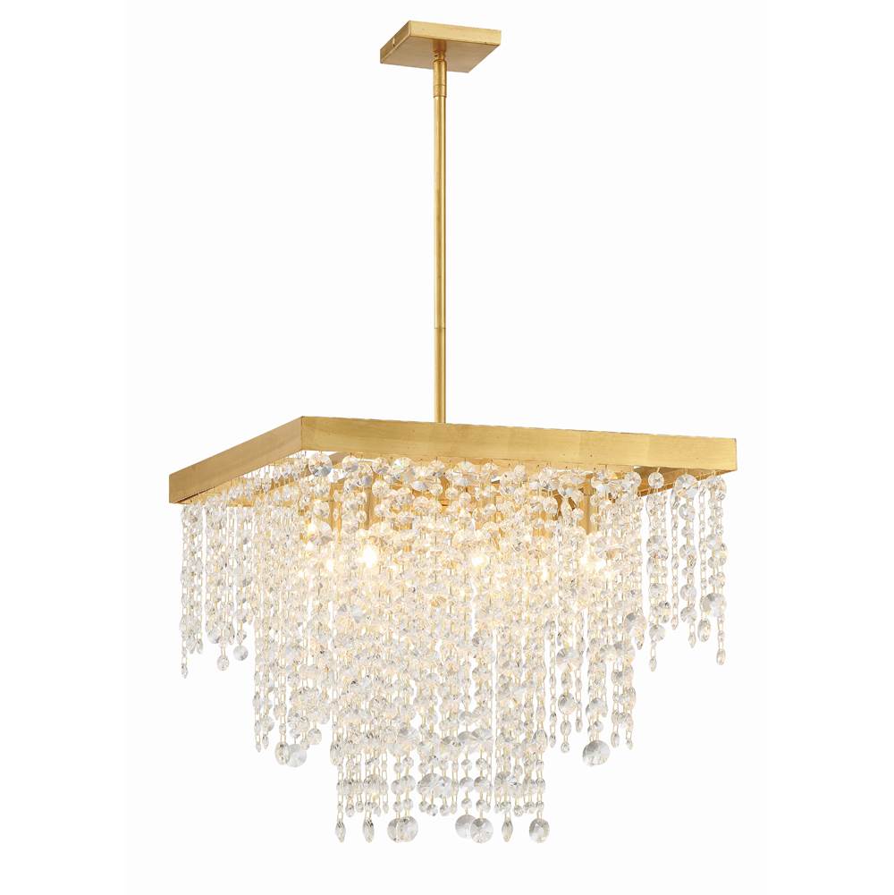 Crystorama Winham 8 Light Black Forged Chandelier