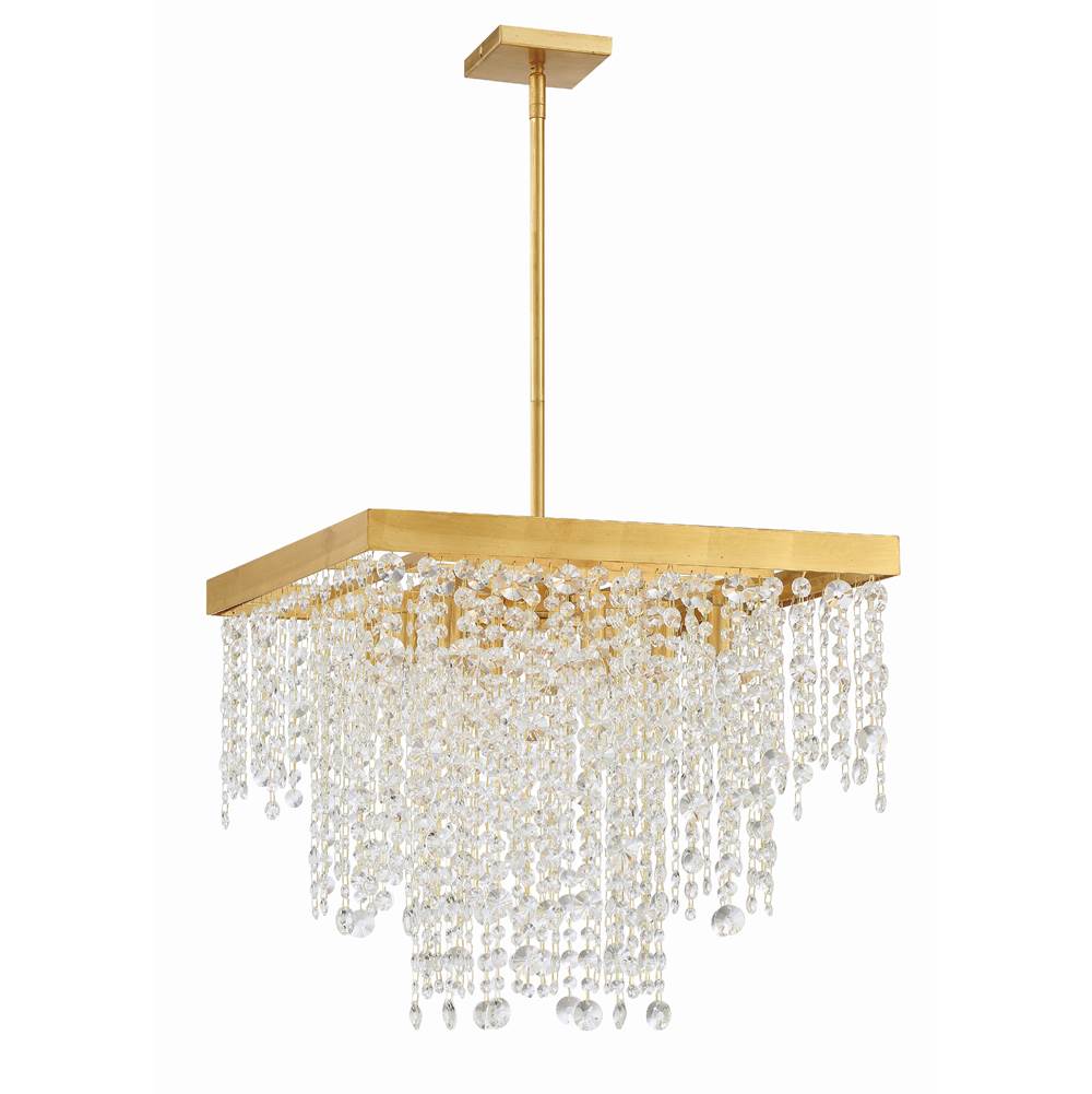 Crystorama WIN-618-GA-CL-MWP Antique Gold Winham 8 Light Antique Gold Chandelier Image 6