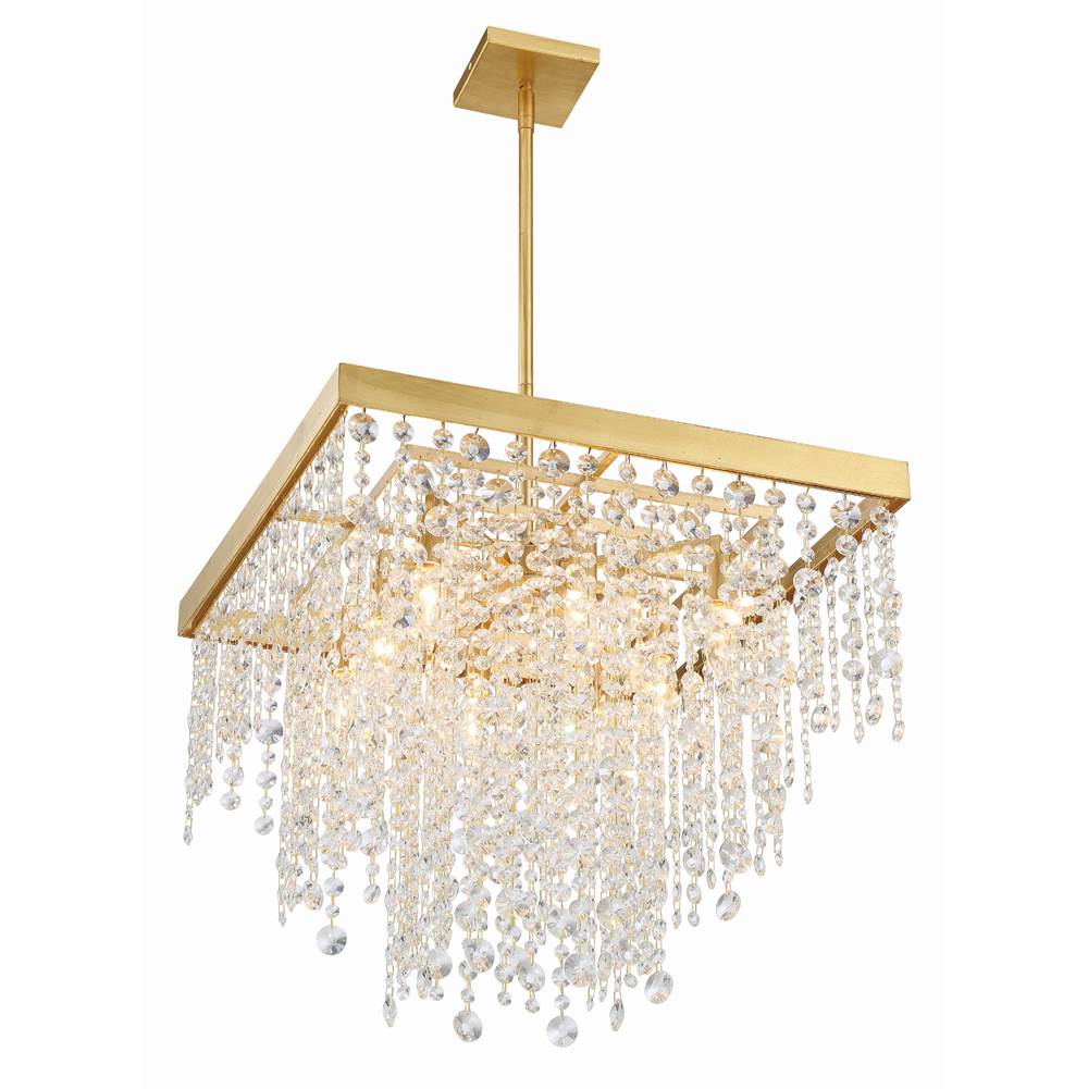 Crystorama WIN-618-GA-CL-MWP Antique Gold Winham 8 Light Antique Gold Chandelier Image 5