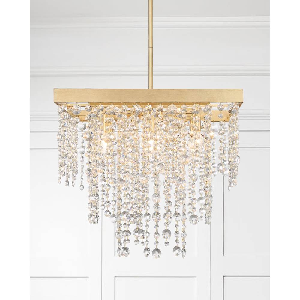 Crystorama WIN-618-GA-CL-MWP Antique Gold Winham 8 Light Antique Gold Chandelier Image 3