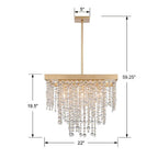 Crystorama WIN-618-GA-CL-MWP Antique Gold Winham 8 Light Antique Gold Chandelier Image 2