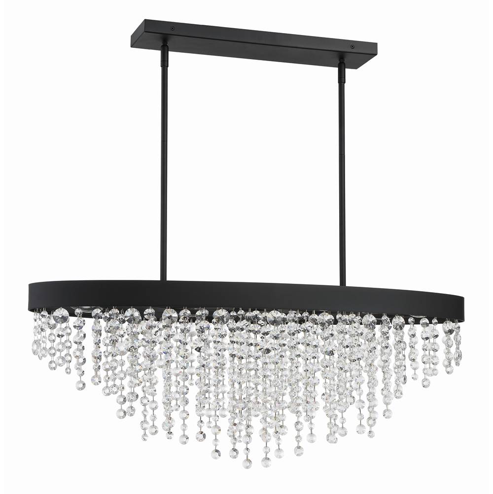 Crystorama WIN-619-BF-CL-MWP Black Forged Winham 8 Light Black Forged Chandelier Image 5